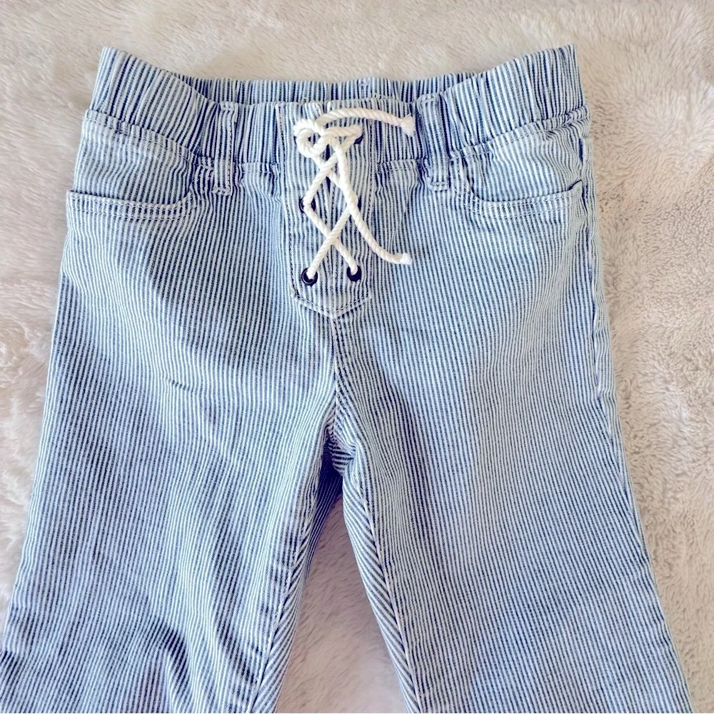 GAP Girls Straight-Leg raw hem legging Jeans lace up, 10, 140cm